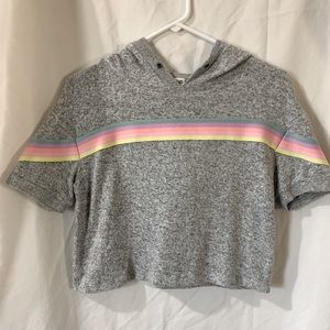 Juniors Crop Top w/ Hoodie